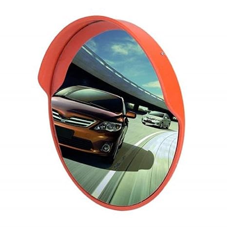 DOSSVICK - Convex Polycarbonate Traffic Mirror, Flexible Acrylic, Adjustable Brackets & Nuts Bolts, Safety Mirror, Convex mirror