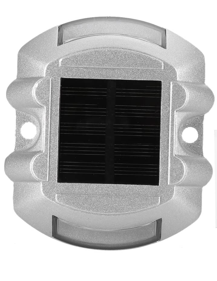 DOSSVICK - Solar Road Stud light - Flashing Red Light - Tough Metal