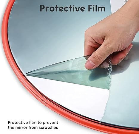 DOSSVICK - Convex Polycarbonate Traffic Mirror, Flexible Acrylic, Adjustable Brackets & Nuts Bolts, Safety Mirror, Convex mirror