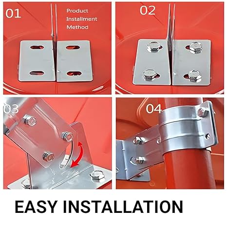 DOSSVICK - Convex Polycarbonate Traffic Mirror, Flexible Acrylic, Adjustable Brackets & Nuts Bolts, Safety Mirror, Convex mirror