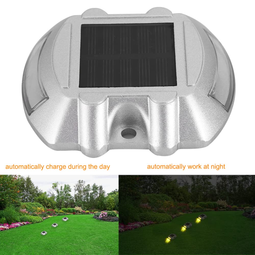 DOSSVICK - Solar Road Stud light - Flashing Red Light - Tough Metal