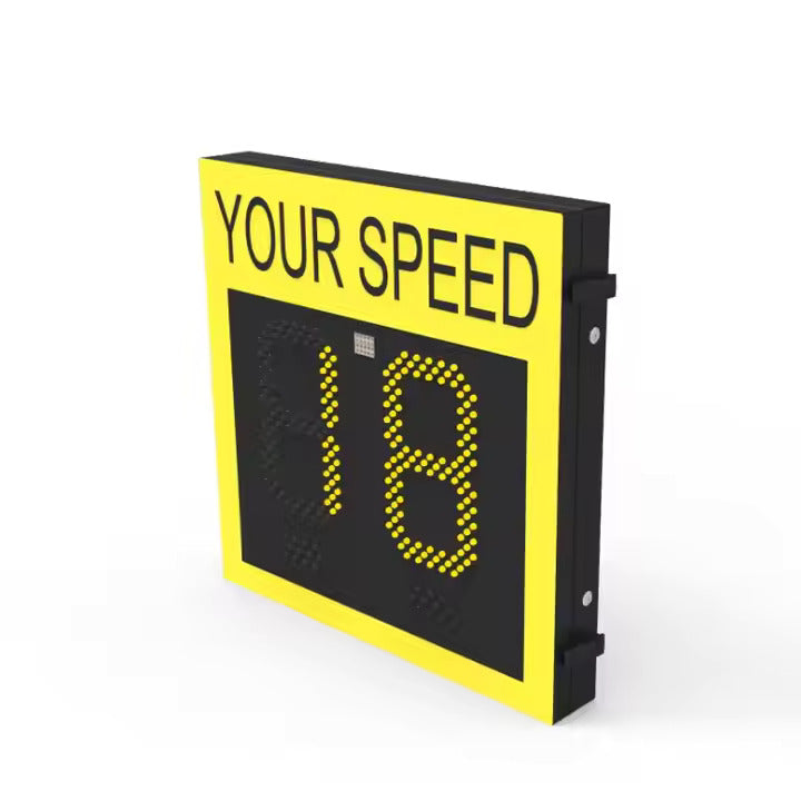 DOSSVICK - Vehicle Speed Indicator Radar with Display - Both Solar + Power Supply - IP65 Waterproof - 86x58x24 cm