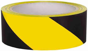 DOSSVICK - Floor Marking Tape - Yellow & Black- 20 meters length- 2 inch width