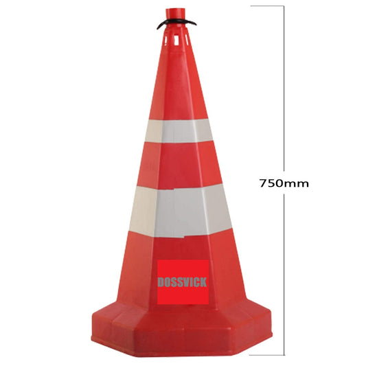 DOSSVICK - Hexagonal Traffic cone - 750mm - 4kg