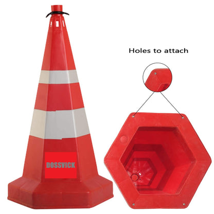 DOSSVICK - Hexagonal Traffic cone - 750mm - 4kg