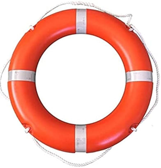 DOSSVICK - Lifebuoy Ring for Water Rescue, Life Saving Rope, Hard PU, Swimming Safety