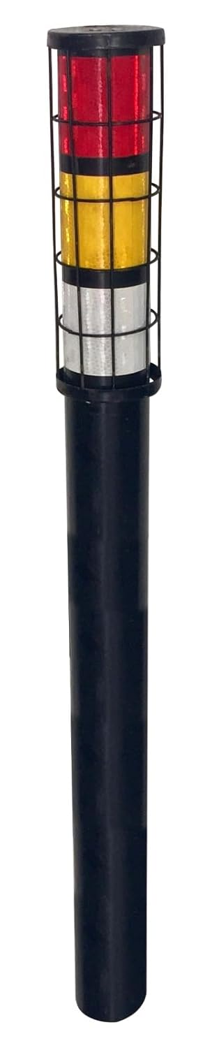 DOSSVICK - Reflective Delineator Parking Post Parking Railing 1000mm height,SET OF 2 Heavy for Rough use