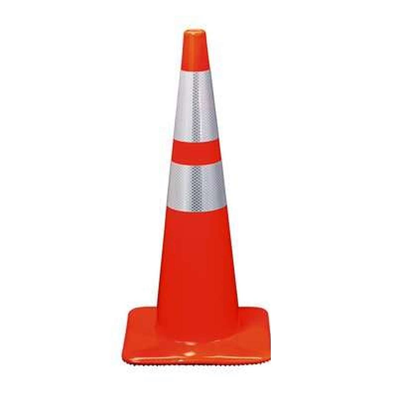 DOSSVICK - SAFETY CONE Traffic Cone - 2.5FT - 1.5KG WITH REFLECTIVE SILVER TAPE