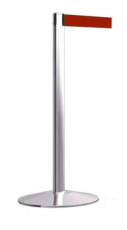 DOSSVICK - Queue Manager 16kg (8kg per unit) - Pack of 1 -  Strap belt 3 meter - Double Screw Stability - Tough Quality Steel - Height- 40 inches(1000mm) - DOUBLE POLISHED que manager/q manager