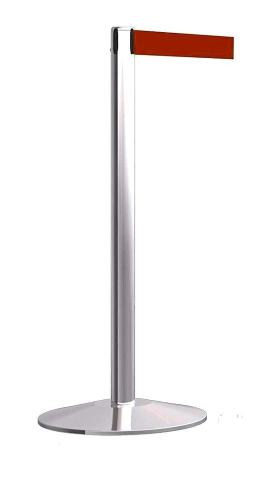 DOSSVICK - Queue Manager 16kg (8kg per unit) - Pack of 1 -  Strap belt 3 meter - Double Screw Stability - Tough Quality Steel - Height- 40 inches(1000mm) - DOUBLE POLISHED que manager/q manager