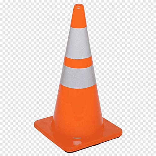 DOSSVICK - SAFETY CONE Traffic Cone - 2.5FT - 1.5KG WITH REFLECTIVE SILVER TAPE