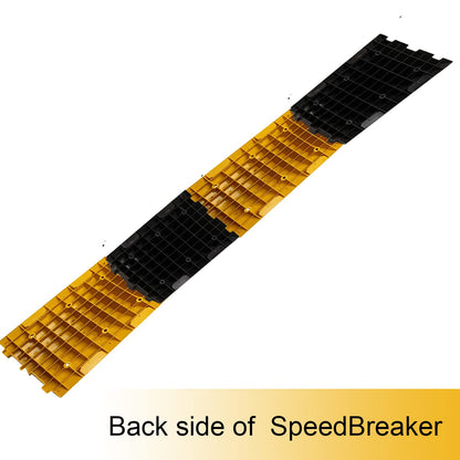 DOSSVICK PVC Speed Breaker, 4 meter length , 50 mm, Black and Yellow Speed Hump (8 Yellow - 8 Black), Heavy Duty Load Capacity, Plastic