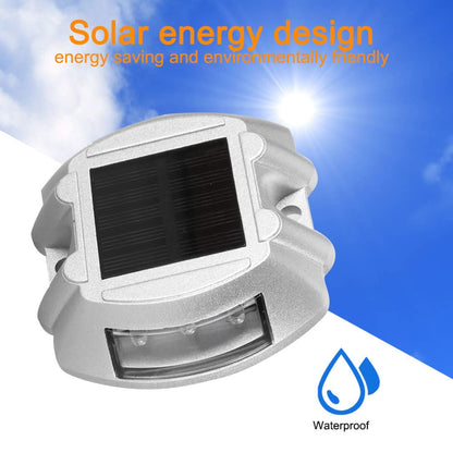 DOSSVICK - Solar Road Stud light - Flashing Red Light - Tough Metal