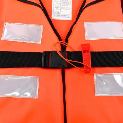 DOSSVICK - Life Jacket with Hood - Snug Fit-Bright Neon Orange Color- Fits All Age ranges with Adjustable Buckle System - 150kg Capacity