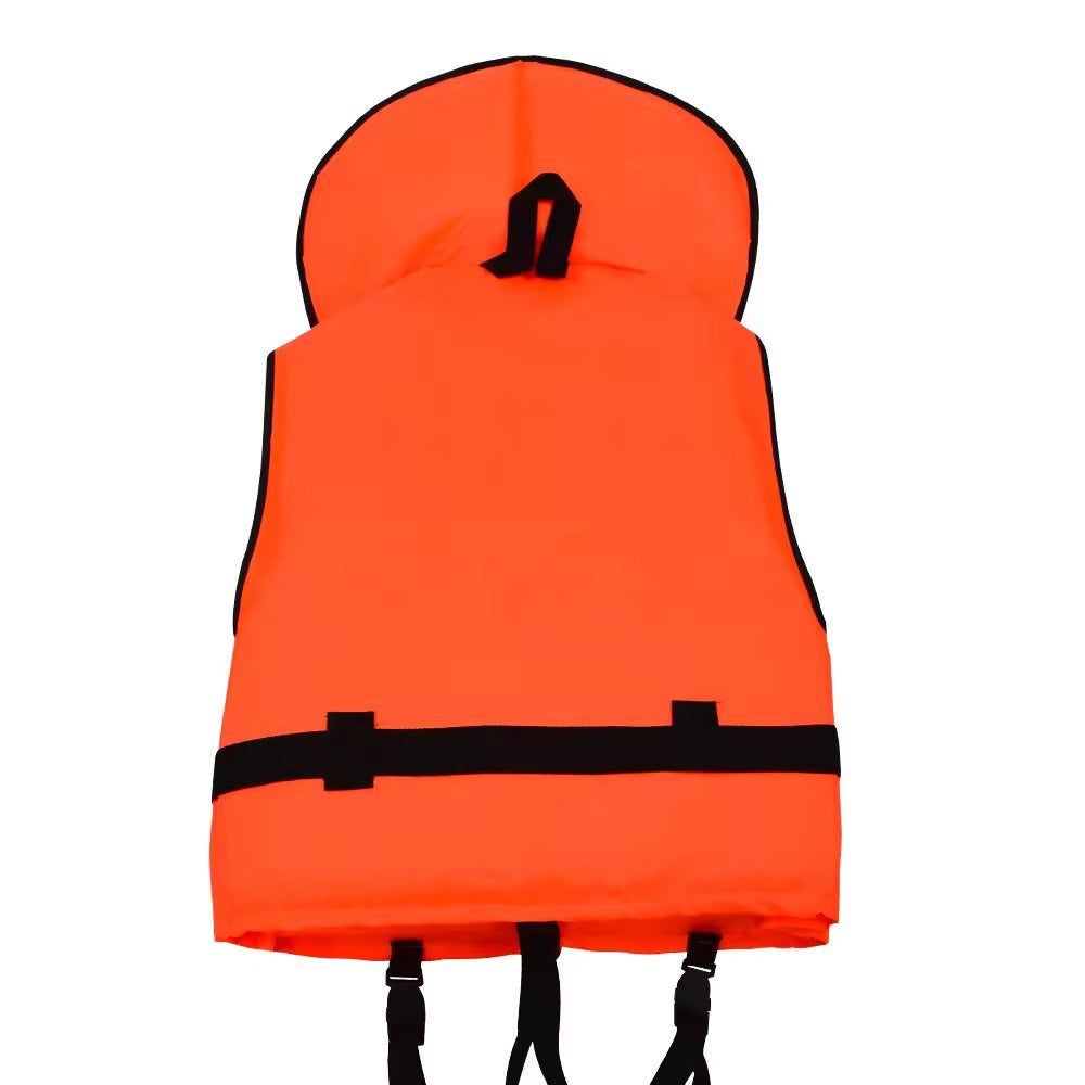 DOSSVICK - Life Jacket with Hood - Snug Fit-Bright Neon Orange Color- Fits All Age ranges with Adjustable Buckle System - 150kg Capacity